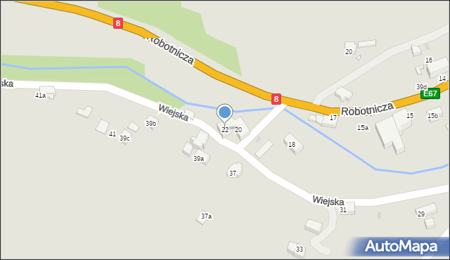 Szczytna, Wiejska, 22, mapa Szczytna