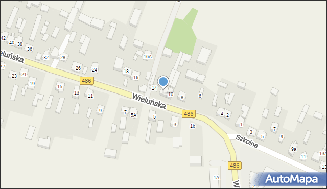 Szczyty, Wieluńska, 12, mapa Szczyty