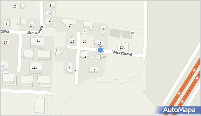 Szeligi, Wierzbowa, 8, mapa Szeligi