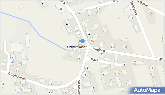 Szemrowice, Wiejska, 13, mapa Szemrowice