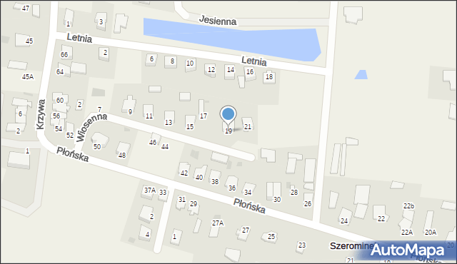 Szerominek, Wiosenna, 19, mapa Szerominek