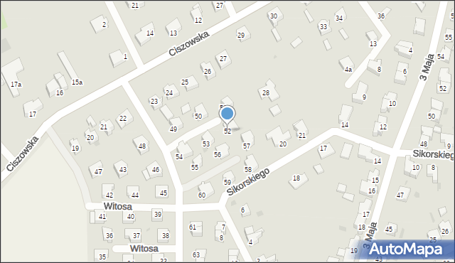 Szprotawa, Witosa Wincentego, 52, mapa Szprotawa