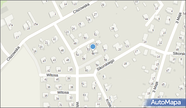 Szprotawa, Witosa Wincentego, 56, mapa Szprotawa