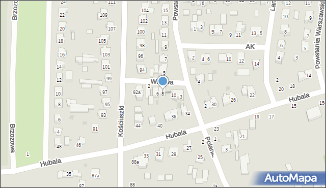 Szydłowiec, Willowa, 8, mapa Szydłowiec