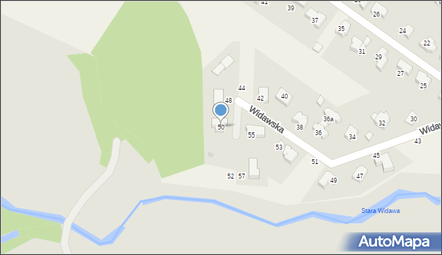 Szymanów, Widawska, 50, mapa Szymanów