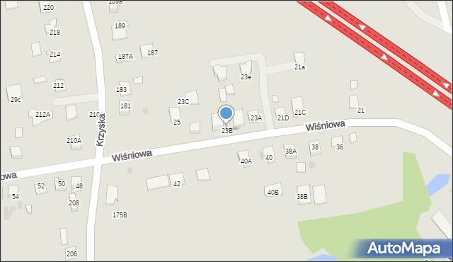 Tarnów, Wiśniowa, 23B, mapa Tarnów