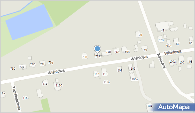 Tarnów, Wiśniowa, 73A, mapa Tarnów