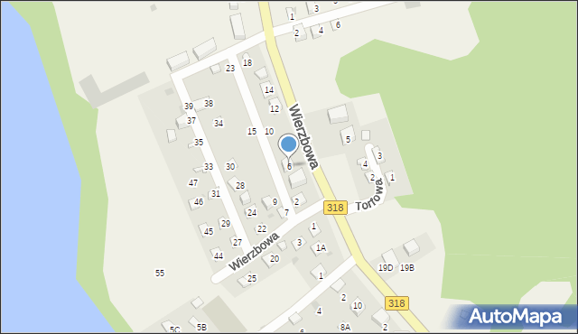 Tarnów Jezierny, Wierzbowa, 6, mapa Tarnów Jezierny