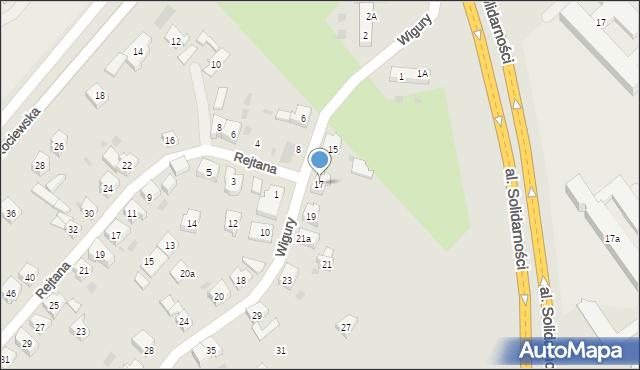 Tczew, Wigury Stanisława, inż. pil., 17, mapa Tczew