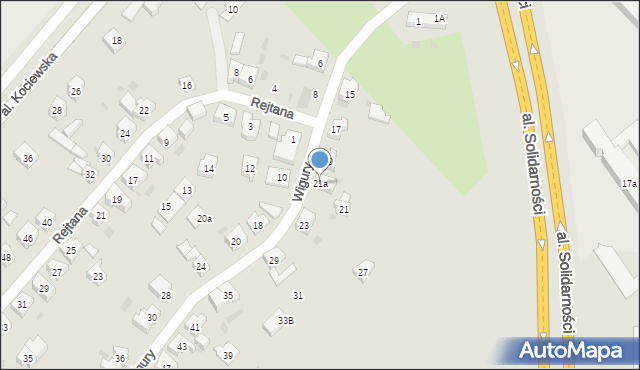 Tczew, Wigury Stanisława, inż. pil., 21a, mapa Tczew