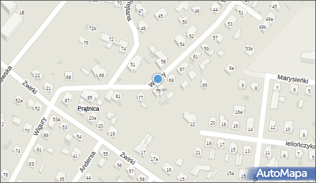 Tczew, Wigury Stanisława, inż. pil., 75, mapa Tczew