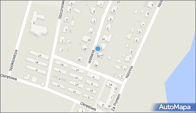 Tczew, Wiślana, 2b, mapa Tczew