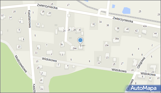 Tenczynek, Widokowa, 7, mapa Tenczynek