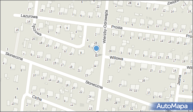 Tłuszcz, Wierzby-Odrowąża Wacława, 32, mapa Tłuszcz