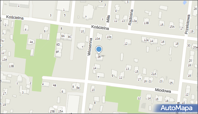 Tłuszcz, Wiosenna, 16, mapa Tłuszcz