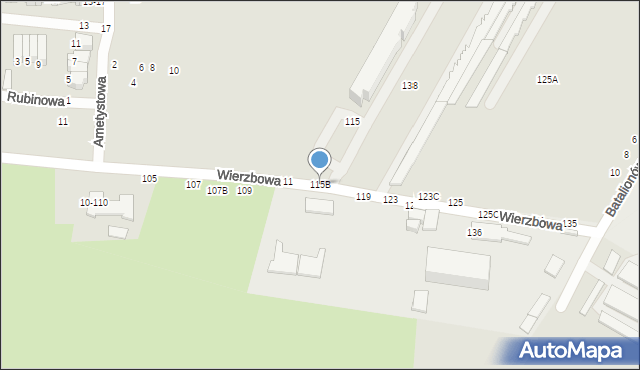 Tomaszów Mazowiecki, Wierzbowa, 115B, mapa Tomaszów Mazowiecki