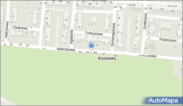 Tomaszów Mazowiecki, Wierzbowa, 61, mapa Tomaszów Mazowiecki