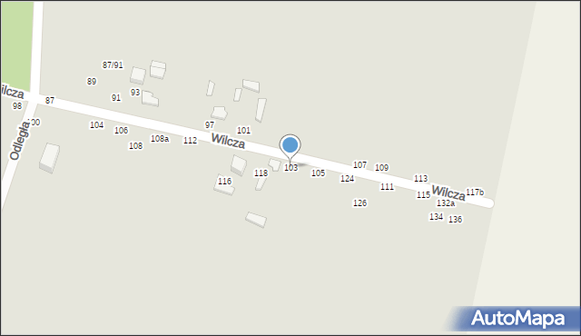 Tomaszów Mazowiecki, Wilcza, 103, mapa Tomaszów Mazowiecki