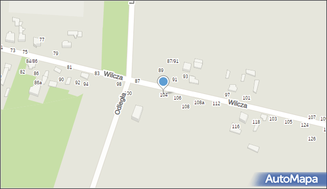 Tomaszów Mazowiecki, Wilcza, 104, mapa Tomaszów Mazowiecki