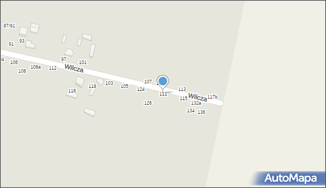 Tomaszów Mazowiecki, Wilcza, 111, mapa Tomaszów Mazowiecki