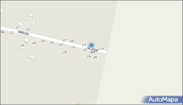 Tomaszów Mazowiecki, Wilcza, 132a, mapa Tomaszów Mazowiecki