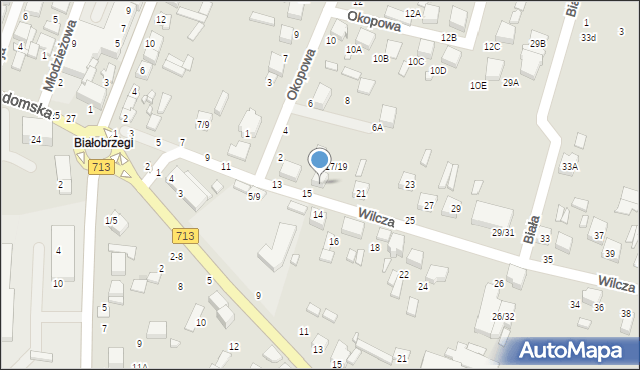 Tomaszów Mazowiecki, Wilcza, 15/19, mapa Tomaszów Mazowiecki