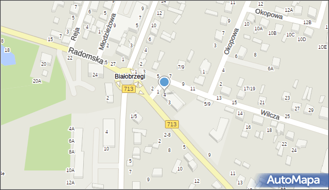 Tomaszów Mazowiecki, Wilcza, 4, mapa Tomaszów Mazowiecki