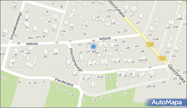 Tomaszów Mazowiecki, Witosa Wincentego, 114/116, mapa Tomaszów Mazowiecki