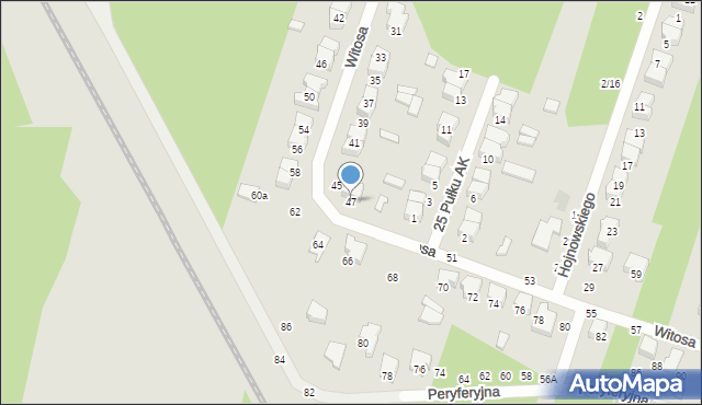 Tomaszów Mazowiecki, Witosa Wincentego, 47, mapa Tomaszów Mazowiecki