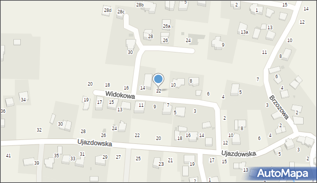 Tomaszowice, Widokowa, 12, mapa Tomaszowice