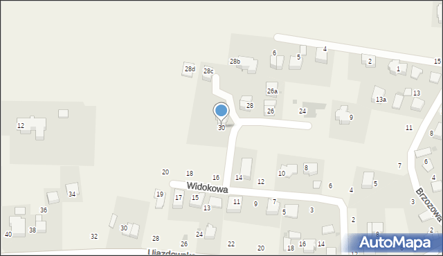 Tomaszowice, Widokowa, 30, mapa Tomaszowice