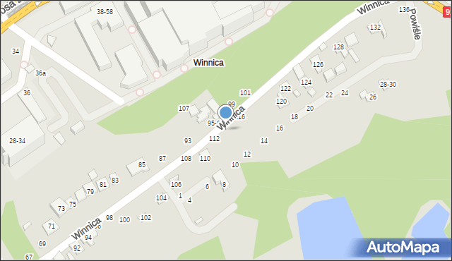 Toruń, Winnica, 114, mapa Torunia