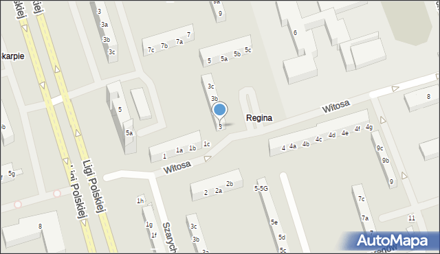 Toruń, Witosa Wincentego, 3, mapa Torunia