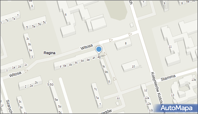Toruń, Witosa Wincentego, 4g, mapa Torunia