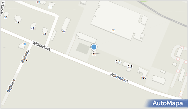 Toszek, Wilkowicka, 51, mapa Toszek