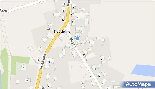 Trzebielino, Wiejska, 7, mapa Trzebielino