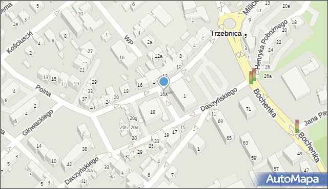 Trzebnica, Witosa Wincentego, 10a, mapa Trzebnica