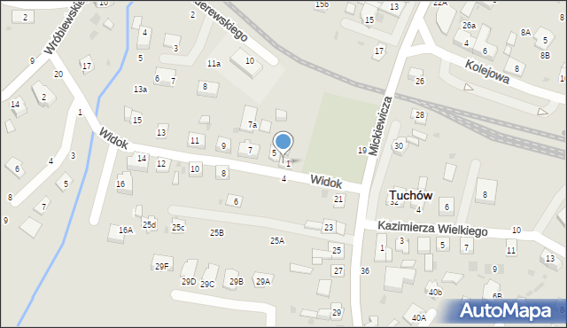 Tuchów, Widok, 3, mapa Tuchów