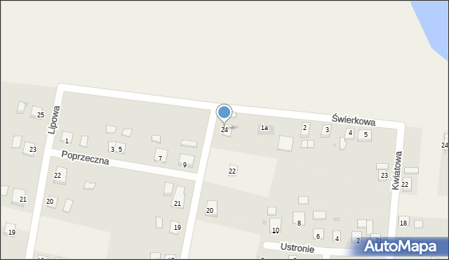 Tuczno, Wiśniowa, 24, mapa Tuczno