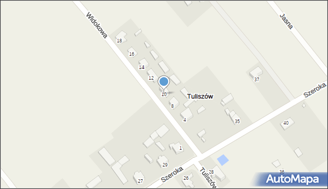 Tuliszów, Widokowa, 10, mapa Tuliszów