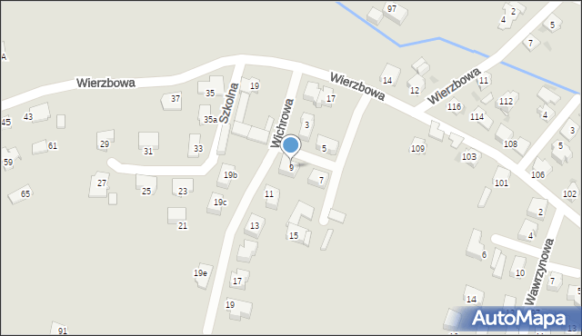 Tychy, Wichrowa, 9, mapa Tychów