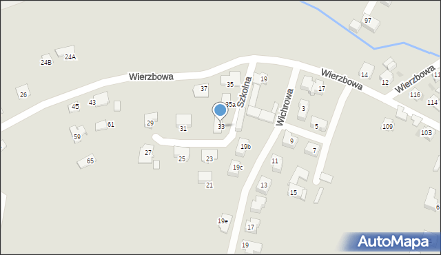 Tychy, Wierzbowa, 33, mapa Tychów