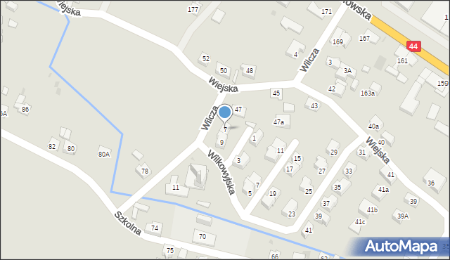 Tychy, Wilcza, 7, mapa Tychów