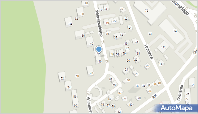 Tychy, Wieniawskiego Henryka, 44, mapa Tychów