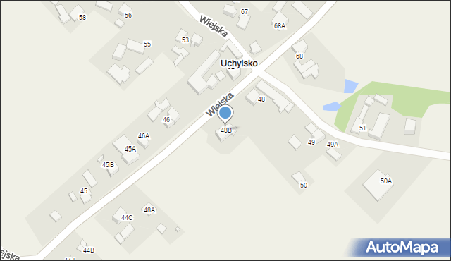 Uchylsko, Wiejska, 48B, mapa Uchylsko