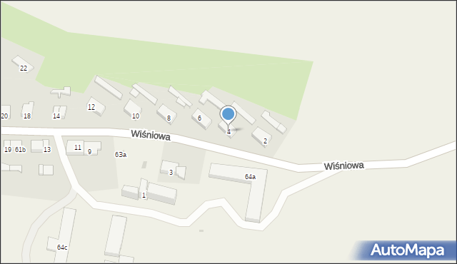 Udorpie, Wiśniowa, 4, mapa Udorpie