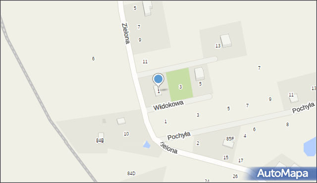 Ugoszcz, Widokowa, 1, mapa Ugoszcz