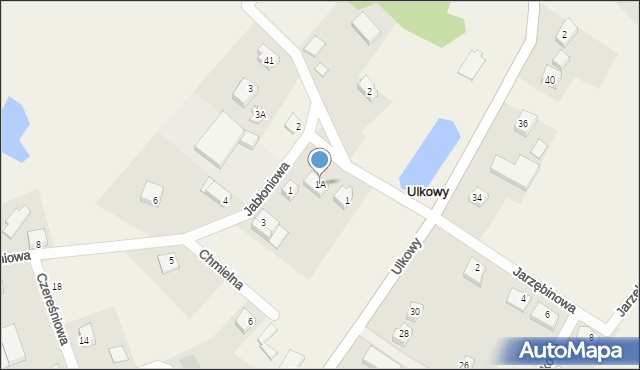 Ulkowy, Winogronowa, 1A, mapa Ulkowy