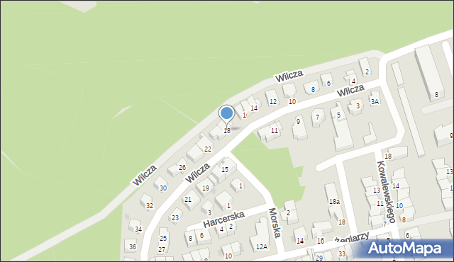 Ustka, Wilcza, 18, mapa Ustka