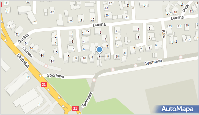 Ustka, Willowa, 7, mapa Ustka